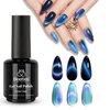 Beetles Cat Eye Gel Nail Polish, 1 PCS 15ml 0.5Oz Glitter Sparkle Holographic Gel Polish with Magnet Translucent Mystical Aura Gel Soak Off LED Nail Lamp Nail Art Manicure Salon DIY Home