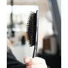 FRAMAR Soft Boar Bristle Hair Brush - Boars Hair Brush For Women, Boar Bristle Brush For Fine Hair, Boar Brush For Fine Hair, Boar Hair Brush Women, Natural Bristle Hair Brush Boar Bristles – Black