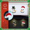 Coume 22 Pieces Merry Christmas Decorations Garage Door Decor Snowman Magnets Stickers Refrigerator Decal Face Set Reflective Car Magnetic for Xmas Holiday Fridge