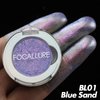 FOCALLURE Eyes On Me Pressed Powder Eyeshadow, Shimmery Eye Makeup & Highlight, Long-Lasting, High Pigmented Single Shade Eye Color, Glitter Finish, Hypoallergenic, BL01 Blue Sand