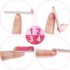 100 Pieces Mini Nail Files Double Sided Emery Boards Nail File and Buffers Nail Tools for Women Girls, 5 Colors