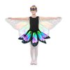 Sunlisky Kids Butterfly Wings Costume for Girls Fairy-Wings Mask Party Favors Gifts (Rainbow+Skirt Sets)