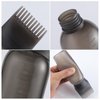 Pimoys 2 Pack Root Comb Applicator Bottle 6 Ounce Oil Applicator for Hair Dye, Black Hair Oiling Bottle Applicator Brush with Graduated Scale