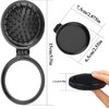 6PCS Folding Travel Mirror Hair Brushes Portable Pocket Round Mini Hair Brush Small Purse Massage Hairbrush Comb Makeup Mirror for Women and Girls, Gym, Trip, School Camping