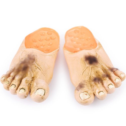 SATINIOR Giant Bare Feet Hairy Feet Halloween Cosplay Giant Feet Count Slippers Costume Masquerade Props Halloween Costumes