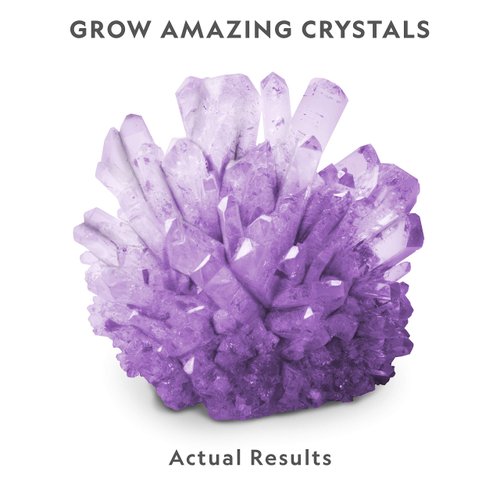 NATIONAL GEOGRAPHIC Purple Crystal Growing Lab - DIY Crystal Creation - Includes Real Amethyst Crystal Specimen