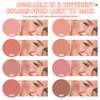 JunKuJk 8 Colors Blush Palette,Shimmer Silky Matte Blush Powder Palette,Professional Cute Face Contour Highlighter Blush Palette with Blush Makeup Brush