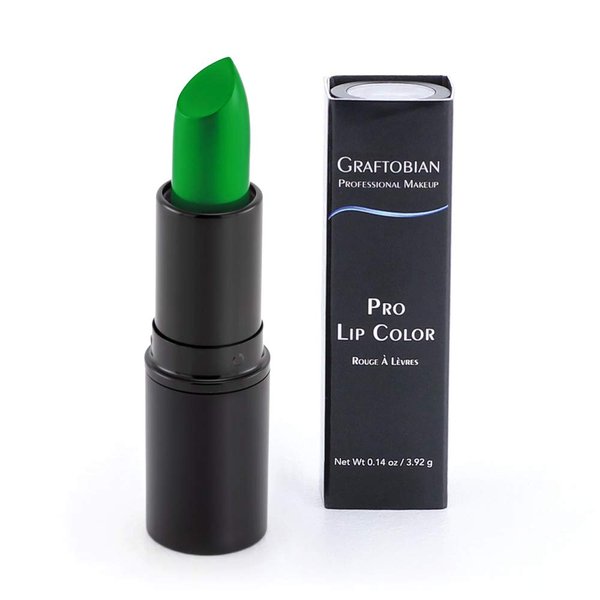 Graftobian Professional Color Lipstick - Ultra Long-Wearing, Comfortable Texture, Full Range of HD Shades, For All Skin Tones and Undertones, Velvety Smooth Semi-Matte Finish, Green
