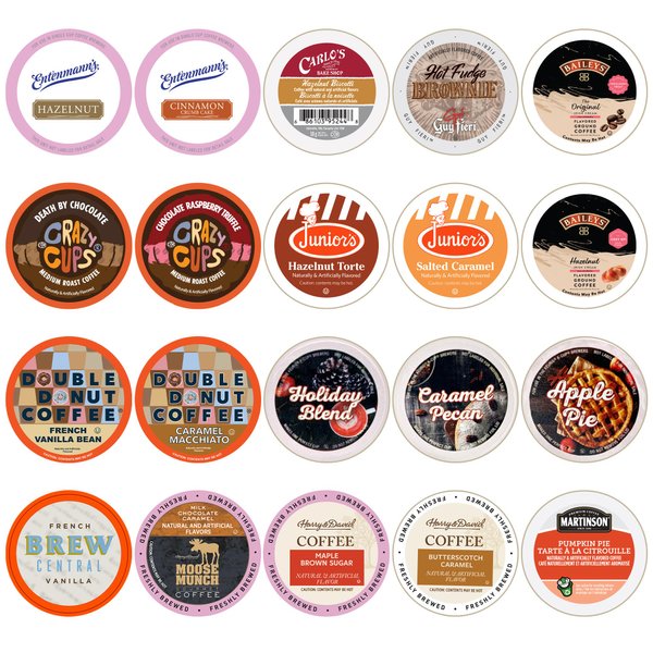 Perfect Samplers Variety Sampler Single-Serve Coffee for Keurig K Cup Brewers, Flavored Coffee, 20 Count