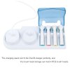 Electric Toothbrush Holder with 1 Charging Stand Slot, 1 Toothbrush Stand and 4 Toothbrush Heads Storage + 4 PCS Toothbrush Head Covers for Oral B