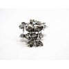 Generic Small mini silver metal gray flower crystal hair claw clip bridal clip
