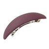 Elegant Curved Tortoise Matte French Barrettes Plastic Cover and Metal Clasp Style Ponytail Clips for Hair Ornament for Thick or Coarser Hair Chignon (Wine Red)