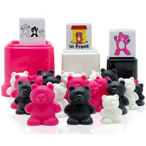 Skoolzy Counting Bears, Matching Cups and Game Dice Jumbo 43 Piece Set with ebook Included - Preschool Learning Toys - Color Sorting Bear Counters - Sorting Bears for Toddlers