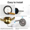 HouseAid Stainless Steel Towel Ring for Bathroom Hand Towel Holder Modern Circle Towel Hanger Round Towel Rack Wall Mounted Brushed Gold (2Pack)