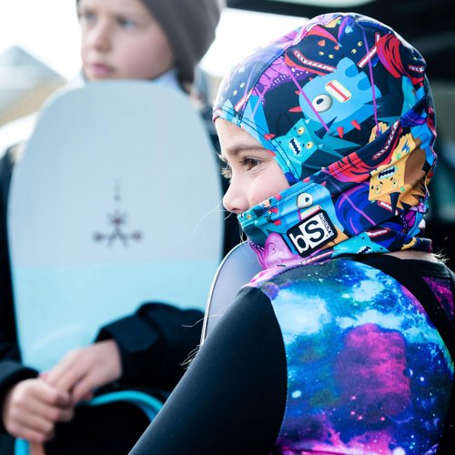 BLACKSTRAP Kids The Hood Dual Layer Cold Weather Neck Gaiter and Warmer for Children (Black)