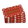 MRC 5 Pcs Denominated Rectangular Poker Chips Plaques $100000 Red