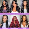 13x6 HD Lace Front Wigs Human Hair Pre Plucked 200% Density Wear and Go Glueless Lace Frontal Wigs Human Hair Body Wave Lace Front Wigs for Black Women Natural Hairline with Baby Hair 24 Inch