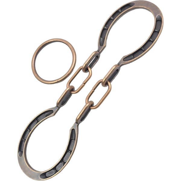 MAGIKON Traditional Brain Teaser, Classical Metal Horseshoe Puzzle (Bronze, Normal)