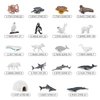 Arctic Sea Animal Figurines Set Small Cake Toppers 19PCS Christmas Toy Gift Polar Bear Figurine Plastic Arctic Fox Figure Penguin Figurines Snow Toys for Kids Toddlers Preschool Educational Playset