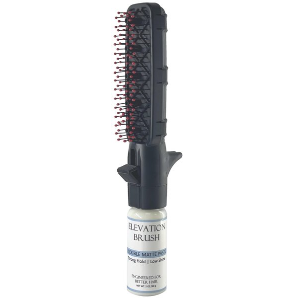 Hair Styling Brush with Built In Product Dispenser (Flexible Matte Paste)