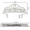 ACO-UINT Birthday Crown for Women, AB Rhinestone Birthday Headband Birthday Sash It's My Birthday Crown, Birthday Girl Crown Birthday Tiara Birthday Decorations Birthday Gifts