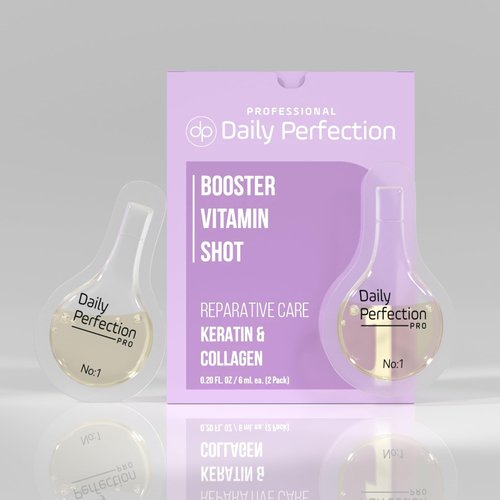 Add-in Hair Serum Booster Shot with Keratin and Collagen for Reparative Care of Damaged Hair