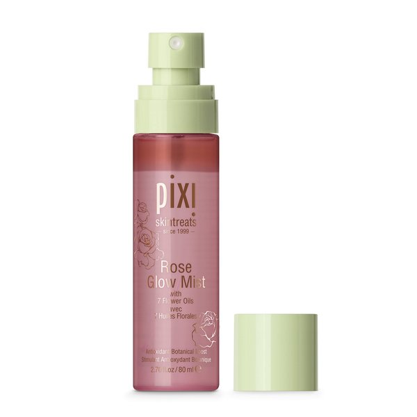 Pixi Rose Glow Mist (2.70 fl oz) Rose Glow, Hydrating Facial Mist, Enriched with Rose Oil, Argan Oil, and Avocado Oil, For Radiant, Glowing Skin