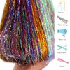 16 Colors Hair Tinsel Kit with Tools 3200 Strands Glitter Tinsel Hair Extensions Heat Resistant Sparkling Shiny Fairy Hair Accessories for Women Girl Kids 47Inch