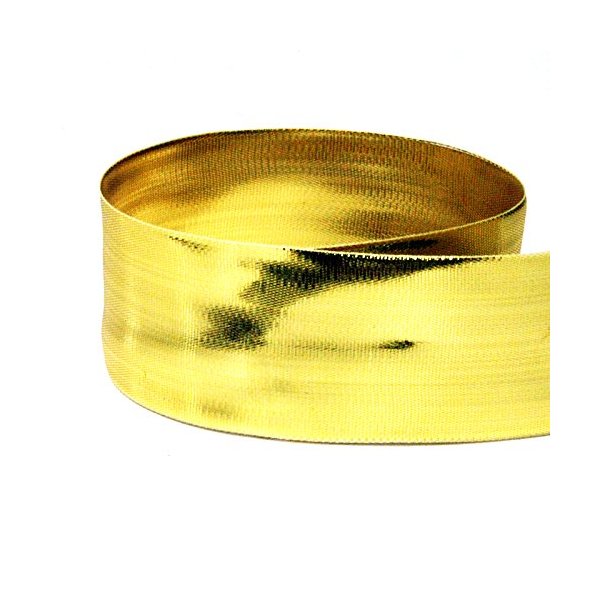 USA Made 3/8" Gold Lamé Metallic Grosgrain Ribbon - 100 Yards (Multiple Widths & Yardages Available)