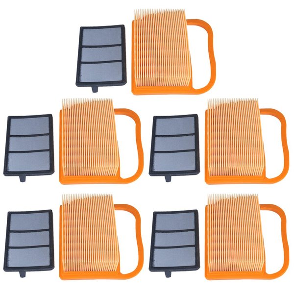 Panari TS410 TS420 Air Filter (Pack of 5) Air Filter + Pre Cleaner for TS410 TS420 TS410Z TS420Z Concrete Cut Off Saw for Stihl Concrete Saw Stihl TS420 Air Filter Parts
