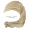 WENNALIFE Ponytail Hair Extension, 14 Inch 80g Light Blonde Highlighted Golden Blonde Ponytail Extension Human Hair Clip in Wrap Around Remy Human Hair Extension Hairpieces