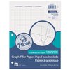 Pacon Filler Paper, White, 3-Hole Punched, 1/4" Grid Ruled 8" x 10-1/2", 80 Sheets
