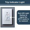 Legrand radiant 1597NTLTRDBCC4 15 Amp Night Light GFCI Self Test Tamper-Resistant Decorator Duplex Outlet with Cool Touch LED, Dark Bronze (1 Count)