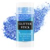MEICOLY Blue Body Glitter Stick,Waterproof Mermaid Face Glitter Gel,Chunky Glitter for Face/Body/Hair/Eyes/Lip,Holographic Sequins Paint,Sparkling Face Glitter Makeup Body Glitter for Women