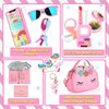 GIFTINBOX Toddler Girls Purse Toys Age 3-5 4-5 6-8, Kids Unicorn Play Purse Toys for Girls, Pretend Makeup Kit, Princess Pretend Play Girl Toys Birthday Gift for 3 4 5 6 7 8 Year Old Girl, Pink