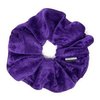 XL Jumbo Velvet Scrunchie For Hair, Scrunchy for Women Girls, Durable Elastic Band Ties to Hold Thick, Straight, Curly Hair - Breakage, Frizz Prevention (Purple)