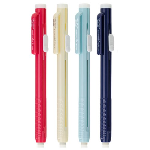 Mr. Pen- Retractable Mechanical Eraser Pen, Pack of 4, Assorted Colors, Pencil Eraser, Eraser for Pencils, Retractable Eraser, Eraser for Artists, Eraser for Pens, Retractable Eraser Pen