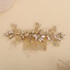 Rumtock Champagne Crystal Gold Hair Comb for Women Wedding Bridal Hair Piece Handmade Side Headpiece with Rhinestones (Champagne)