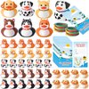 Motionchic 48 Sets Dog Rubber Duckies, Mini Cruise Duck Tag Kit Includes 48 Small Dog Rubber Ducks 48 Cruising Tag Cards 48 Rubber Bands Floating Duck Pool Bath Toys for Carnival Rewards Party Favors