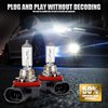 gunhunt 2 PCS Car H11-55W Halogen Bulb, 12V Quartz Lamp Ultra-bright Beam Low/High Beam Fog Light Replacement, All-in-one Plug and Play Bulb, Universal Lighting Accessories for Cars (White)