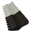 ADFOLF 6 Pack Mens No Show Socks Casual Low Cut Thin Loafers Non Slip Boat Liners (Black+Grey, 9-13)