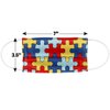 Popfunk Autism Awareness Puzzle Pieces 1-Ply Reusable Face Mask Covering with Adjustable Nose Wire, Unisex