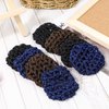 8 Pieces Ballet Hair Bun Cover for Girls,Hair Nets for Buns Invisible Knit Hairnet Elastic Bun Nets Elastic Edge Hair Mesh Dance Hair Cover Skating Snoods Hair Bun Holder for Ballet Dance (3 Styles)