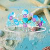 AMCAMI Mermaid Crown Seashell Mermaid Headbands For Women Fish Scale Hair Accessory Little Mermaid Party Decorations Birthday Girl Headband Mermaid Birthday Outfit Mermaid Costume