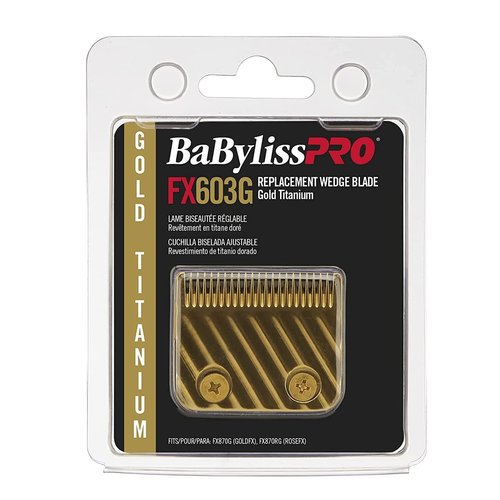 BaBylissPRO Barberology Gold Wedge Replacement Blade for Hair Clippers (FX603G)