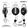 SAMSFX Tape Measure Retractor Fly Fishing Zinger Retractors Carabiner Style Clip on Back Tether Tools Badge Holder (2PCS in Pack)