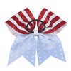 4th of July Cheer Bows Fourth of July Accessories Patriotic Red White and Blue Bow Hair Accessories Memorial Day Hair Bow Hair Scrunchies for Women Flag Design Accessories Party Supplies 1Pcs