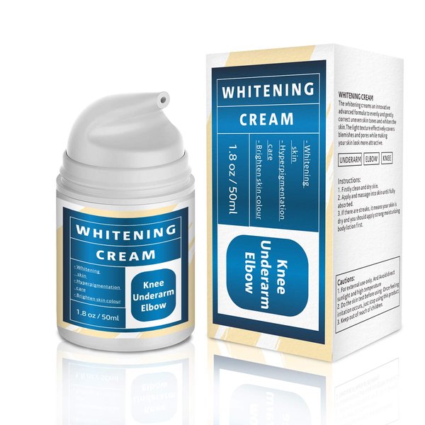 Underarm Whitening Cream for Body,Skin Lightening Cream for Intimate Areas and Bleaching,Brightening Cream Dark Spot Remover Corrector for Neck,Armpit,Elbow, Inner Thigh and Knees,Bikini,1.8oz