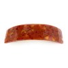 Dark Brick Red barrette plastic marbled pattern rectangle hair clip accessory 3.25 inches long