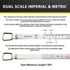 Perfect Pi Diameter Circumference Tape Measure - Imperial and Metric Tape Measure 1/2-inch by 12ft / 3.5m Use for Measuring Cylindrical Objects (Pipe Tape, Tree Tape) Model DCT120